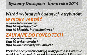 Systemy ociepleń FOVEO TECH docenione przez internautów