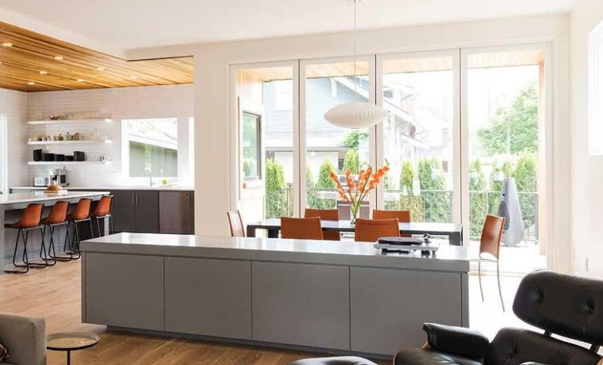 Drzwi harmonijkowe 345 z ukrytymi okuciami marki Centor