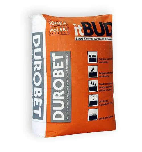 DUROBET - metaliczny utwardzacz do posadzek betonowych przemysłowych z węglikiem krzemu SiC (system DST)