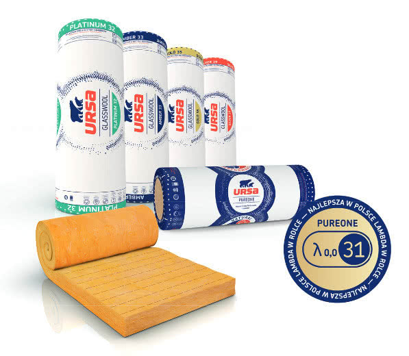 Wełna szklana GLASSWOOL i PURE ONE o bardzo niskim współczynniku lambda, fot. URSA Wełna szklana GLASSWOOL i PURE ONE o bardzo niskim współczynniku lambda, fot. URSA