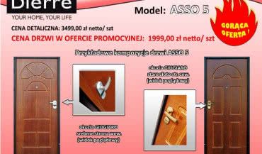 Promocja na drzwi model ASSO 5 firmy Dierre