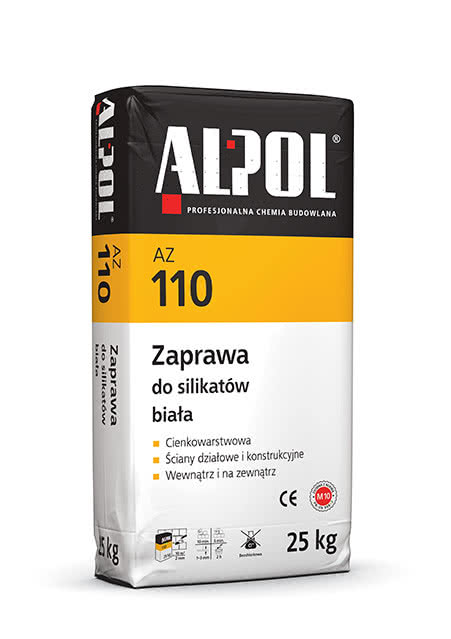 Zaprawa murarska cienkowarstwowa do silikatów biała AZ 110